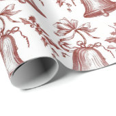 Oude Rode Kerst Cadeaupapier (Rol Hoek)