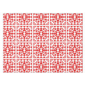 Oude rode kerst geometrisch quiltpatroon tafelkleed (Voorkant (Horizontaal))