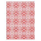 Oude rode kerst geometrisch quiltpatroon tafelkleed (Voorkant)