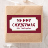 Oude rode kerstlabels etiket (Insitu)