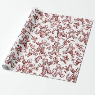 Oude rode Kerstmis Cadeaupapier