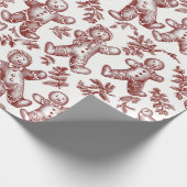 Oude rode Kerstmis Cadeaupapier (Hoek)