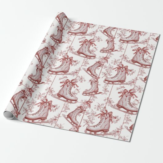 Oude Rode Kerstmis Cadeaupapier (Uitgerold)