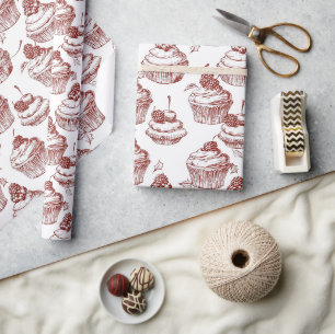 Oude Rode Kerstmis Cadeaupapier