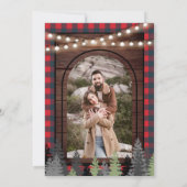 Oude rode Kerstmis vrachtwagen trouwfoto Save The Date (Achterkant)