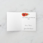 OUDE RODE KLAAPROZEN DANK JE WEL BEDANKKAART (Binnen)