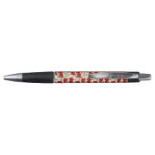 Oude Rode Klaproos Bloempatroon Botanische Kunst Pen (Achterkant)