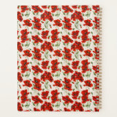 Oude Rode Klaproos Bloempatroon Botanische Kunst Planner (Achterkant)