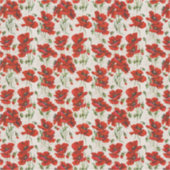 Oude Rode Klaproos Bloempatroon Botanische Kunst Sticker (Voorkant)