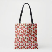 Oude Rode Klaproos Bloempatroon Botanische Kunst Tote Bag (Voorkant)