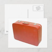 Oude rode koffer briefkaart (Voorkant / Achterkant)