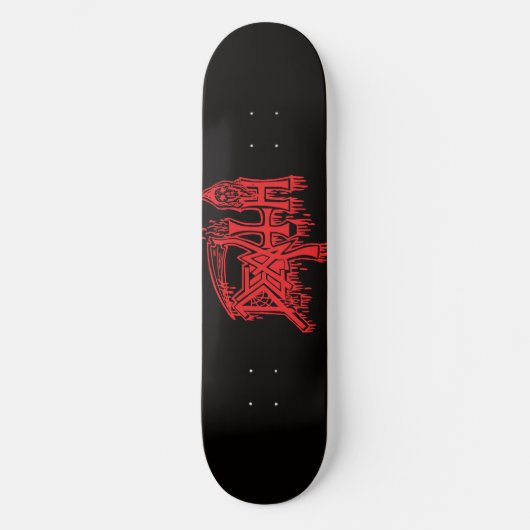 Oude rode logo persoonlijk skateboard (Voorkant)