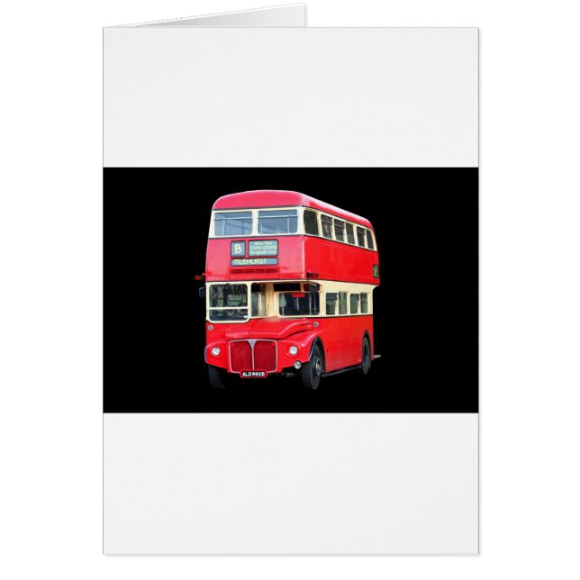 Oude rode Londense bus van rond 1950 (Voorkant)