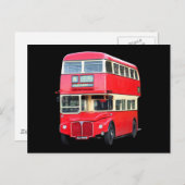 Oude rode Londense bus van rond 1950 Briefkaart (Voorkant / Achterkant)