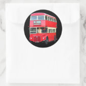 Oude rode Londense bus van rond 1950 Ronde Sticker (Tas)