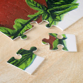 Oude rode rijpe tomaat, groenten en fruit legpuzzel (Zijkant)