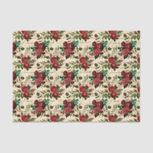 Oude rode roodroze roodroodrover tissuepapier (Voorkant)