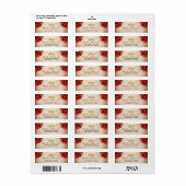 Oude Rode Roos Zwarte Gouden Kroon Retouradres Etiket (Full Sheet)