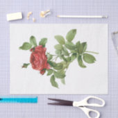 Oude Rode Rozen #2 Bloemen Bloemig Tissuepapier (Craft)