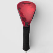 Oude Rode Rozen Aangepaste Naam Golfheadcover (Voorkant)