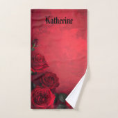 Oude Rode Rozen Aangepaste Naam Handdoek (Handdoek)