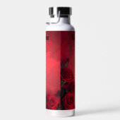 Oude Rode Rozen Aangepaste Naam Waterfles (Rechts)