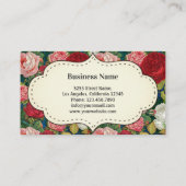 Oude rode rozen bloemenvork catering chef visitekaartje (Achterkant)