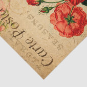 Oude rode rozen met fashioned Floral French Tissuepapier (Detail)