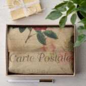 Oude rode rozen met fashioned Floral French Tissuepapier (Geschenk)