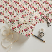 Oude Rode Rozen & Sleutel tot Mijn Hart Valentijns Cadeaupapier