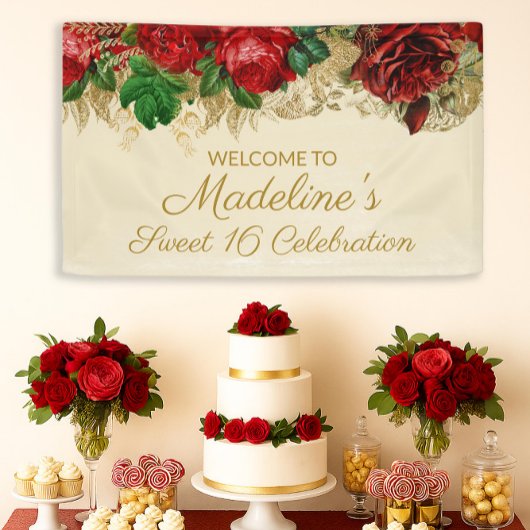 Oude Rode Rozen Sweet 16 Spandoek
