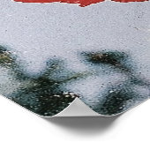 Oude rode rozen tegen een blauwe lucht poster (Hoek)
