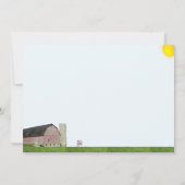 Oude rode schuur en silo platte Kaart (Achterkant)