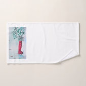 Oude Rode Schuur in Sneeuw Handdoek (Handdoek)