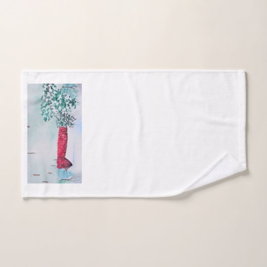 Oude Rode Schuur in Sneeuw Handdoek (Handdoek)