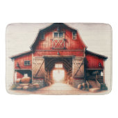 Oude Rode Schuur Rustiek Land Badmat (Voorkant)