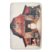 Oude Rode Schuur Rustiek Land Badmat (Voorkant Verticaal)