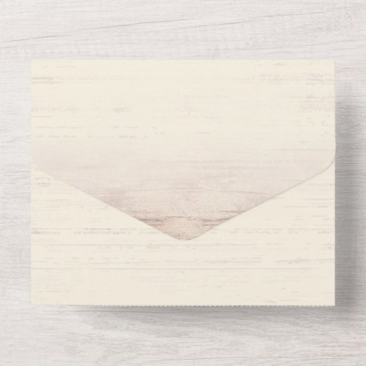 Oude Rode Schuur Rustiek Land Bruiloft All In One Uitnodiging (Achterkant)