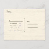 Oude Rode Schuur Rustiek Land Bruiloft RSVP Aankondigingskaart (Achterkant)