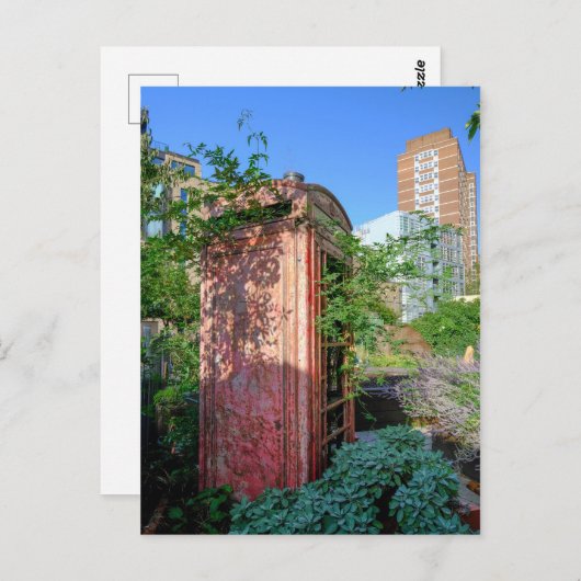 Oude rode telefooncel, Briefkaart van Londen (Voorkant / Achterkant)