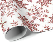 Oude rode toile kerst sneeuwvlokken cadeaupapier (Rol Hoek)