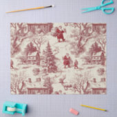 Oude Rode Toile Kerst Village - Sinterklaas Tissuepapier (Craft)