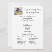 Oude Rode Tractor begrafenisprogramma Kaart (Achterkant)