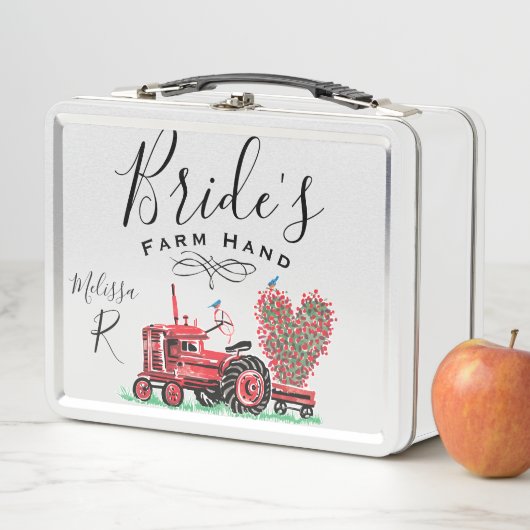  Oude Rode Tractor Heart Bride Boerderij Hand (In situ)