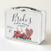  Oude Rode Tractor Heart Bride Boerderij Hand (Voorkant)