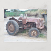 Oude rode trekker briefkaart (Voorkant)