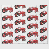 Oude rode trektekening cadeaupapier (Vlak)