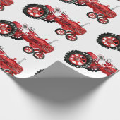 Oude rode trektekening cadeaupapier (Hoek)