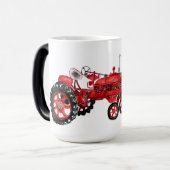 Oude rode trektekening magische mok (Voorkant links)