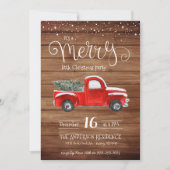 Oude Rode Truck Kerst Uitnodiging (Voorkant)